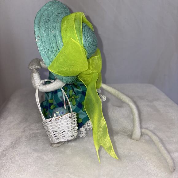 Annalee 2008 Spring Girl Mouse with Green Dress Hat 7” Easter Doll EUC - Picture 3 of 8